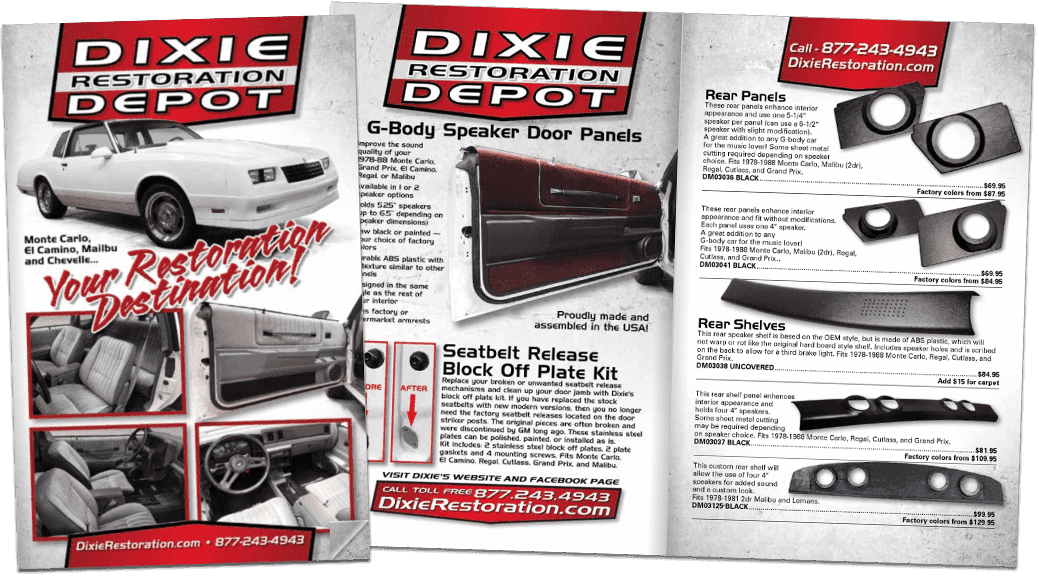 Exclusive G-Body Parts Catalog from Dixie Restoration